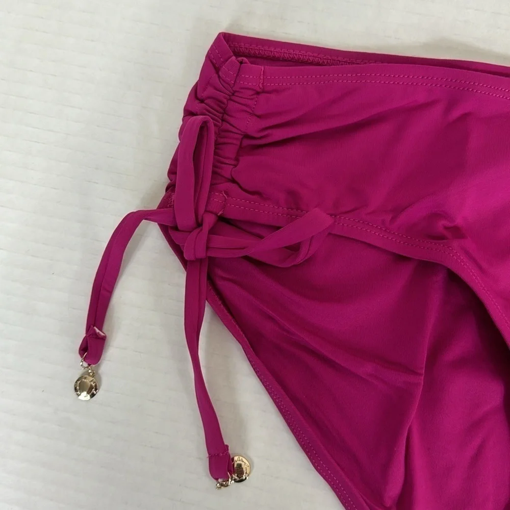 Anne Cole Women's XL Alex Bikini Bottom Berry Pink Ruched Sides NWT‎